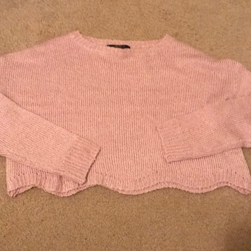Forever 21 pink cropped sweater